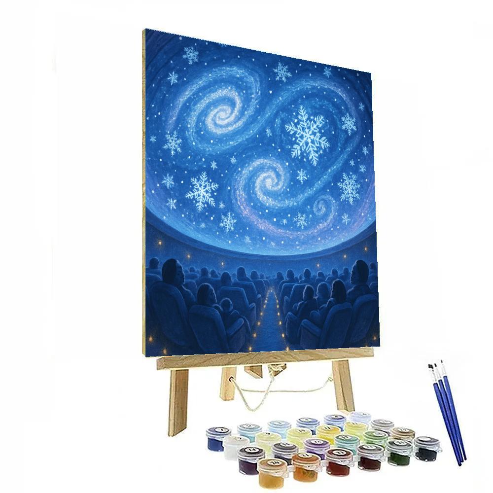Holiday Planetarium Snowfall Show Painting by numbers kit