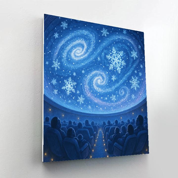Holiday Planetarium Snowfall Show Painting by numbers kit