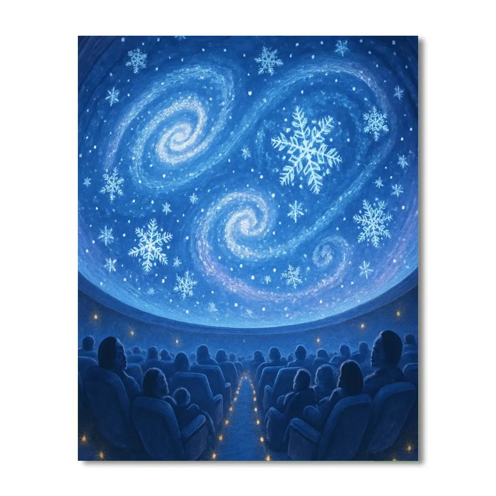Holiday Planetarium Snowfall Show Painting by numbers kit