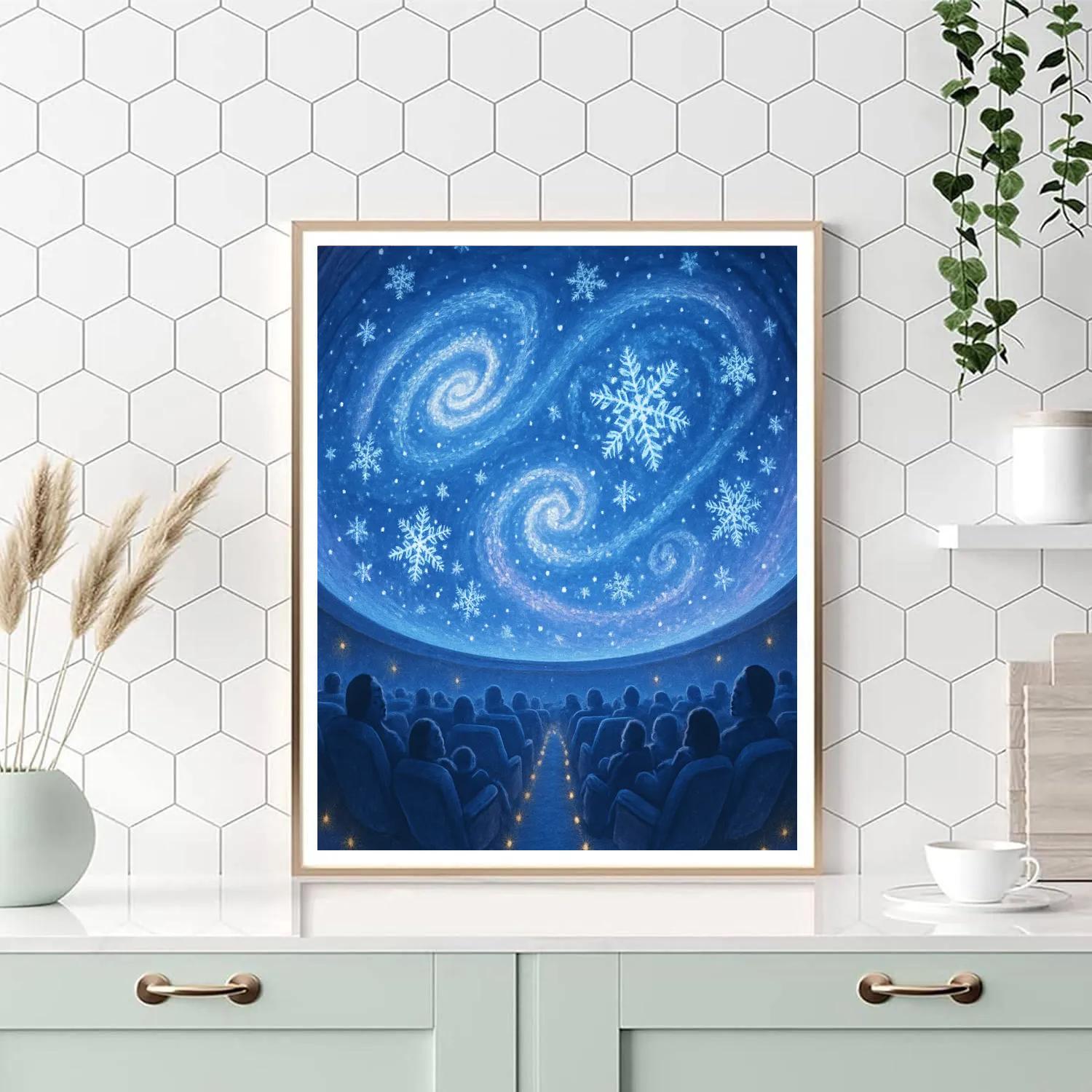 Holiday Planetarium Snowfall Show Painting by numbers kit