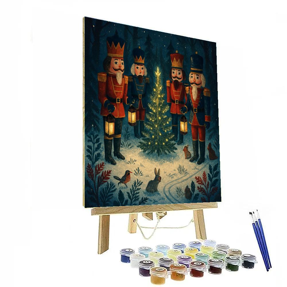 Midwinter Carousel Of Nutcracker Forest paint by number