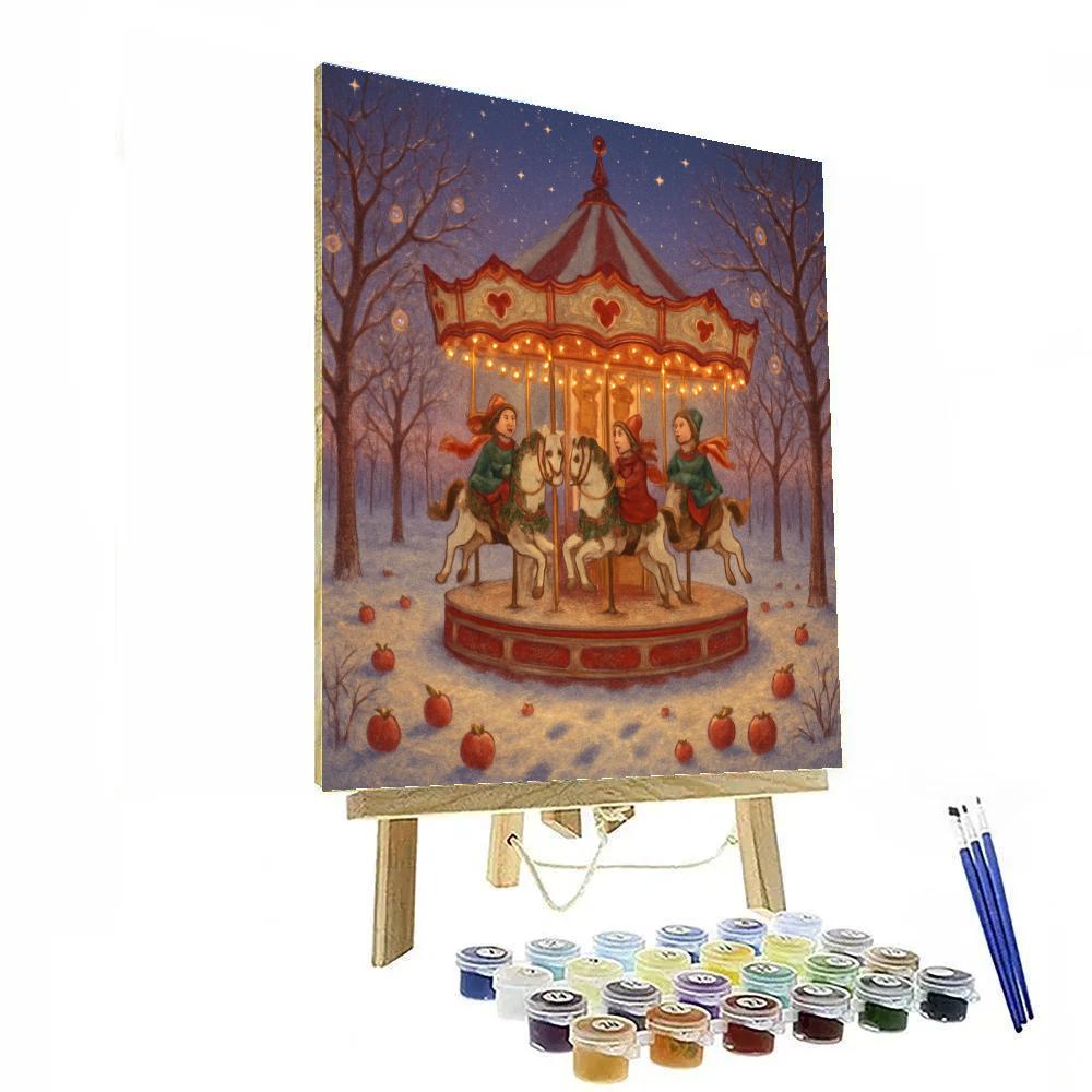 Christmas Orchard Starlight Carousel Paint by numbers kits