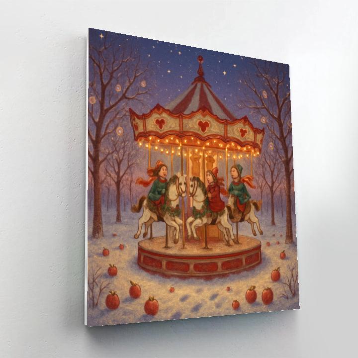 Christmas Orchard Starlight Carousel Paint by numbers kits