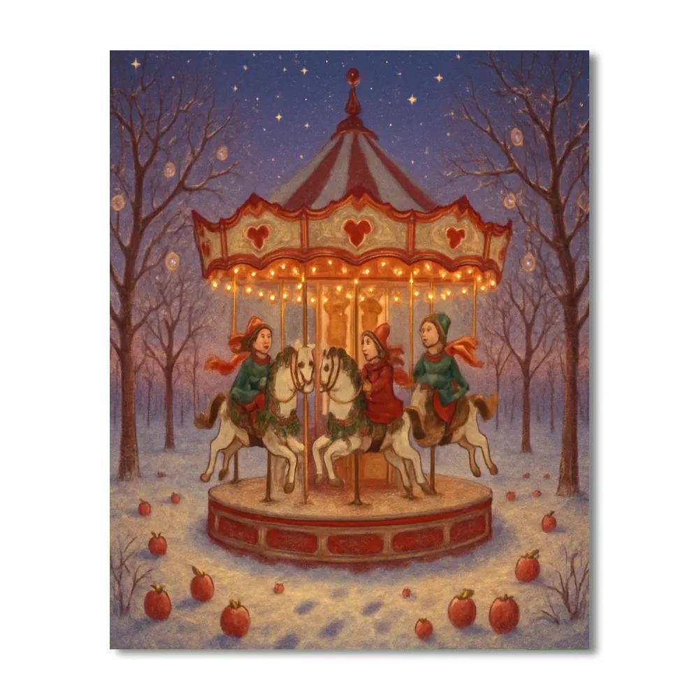 Christmas Orchard Starlight Carousel Paint by numbers kits