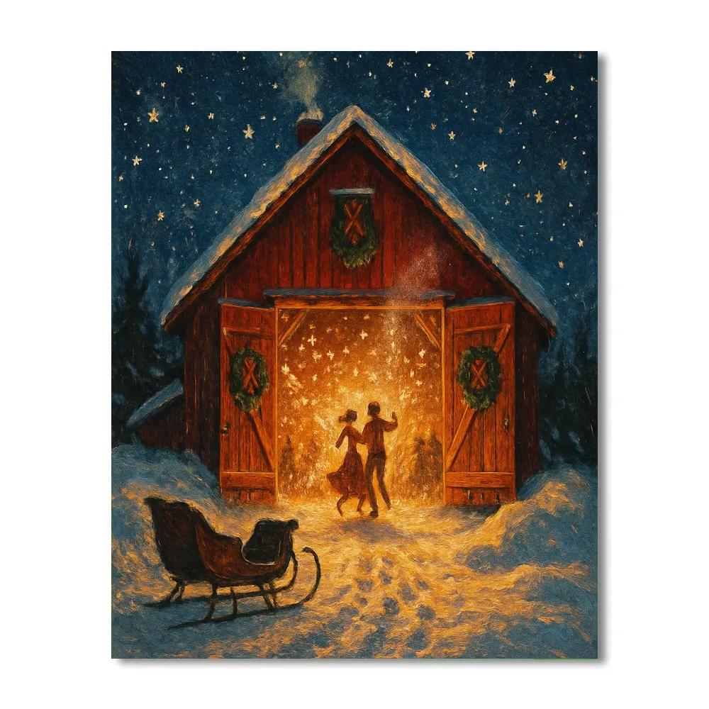 Christmas Firefly Barn Dance Paint by numbers kits