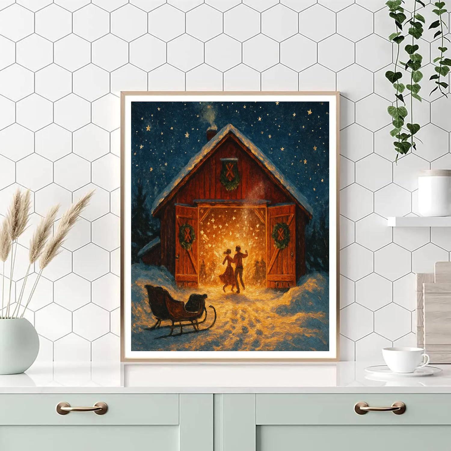 Christmas Firefly Barn Dance Paint by numbers kits