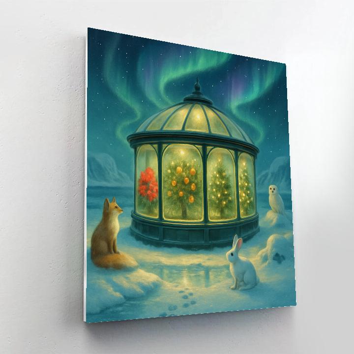 North Pole Greenhouse Carousel paint by color