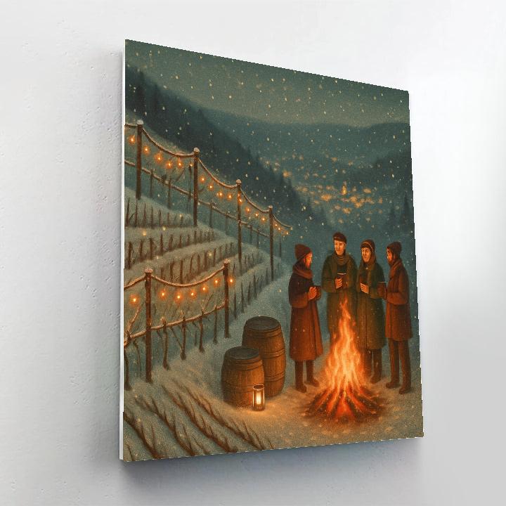Frozen Vineyard Christmas Bonfire Paint by numbers kits