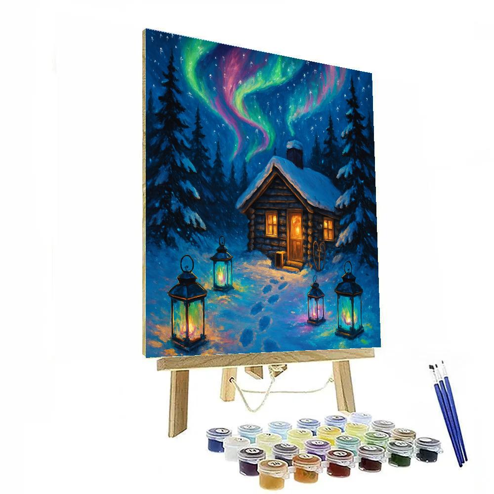 Aurora Lantern Path To The Cabin DIY paint by numbers