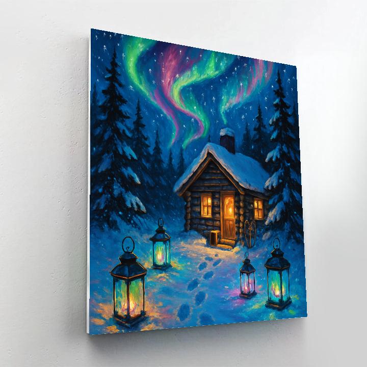 Aurora Lantern Path To The Cabin DIY paint by numbers