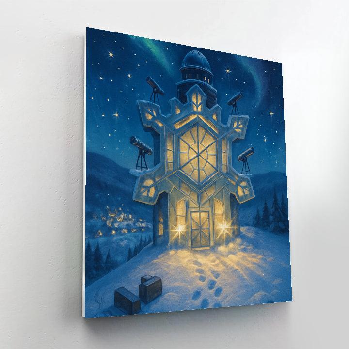 Snowflake Observatory Above The Valley painting number kit