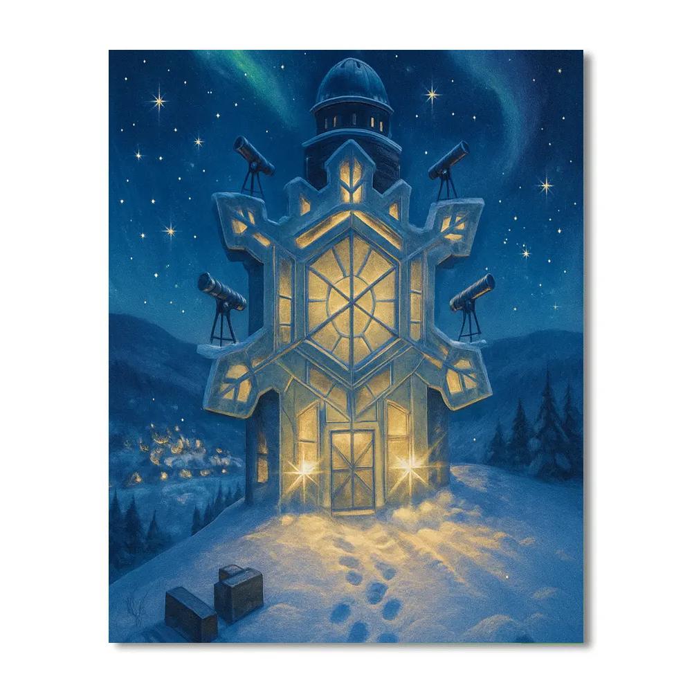 Snowflake Observatory Above The Valley painting number kit