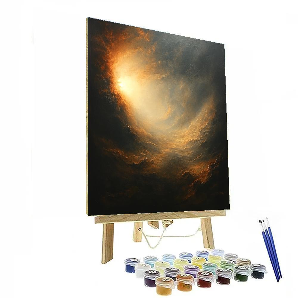 Caravaggio Inspired Tenebrist Light Shaft In Volcanic Mist Numbered painting kits