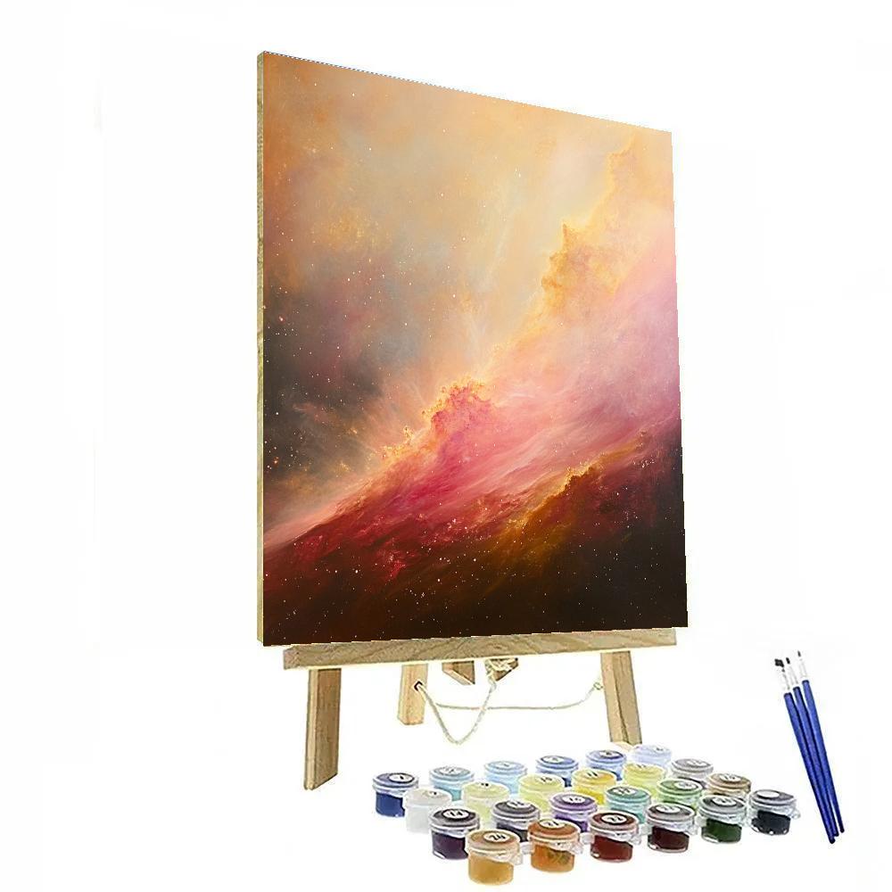 Edgar Degas Inspired Nebulae As Whispering Color Fields paint by number