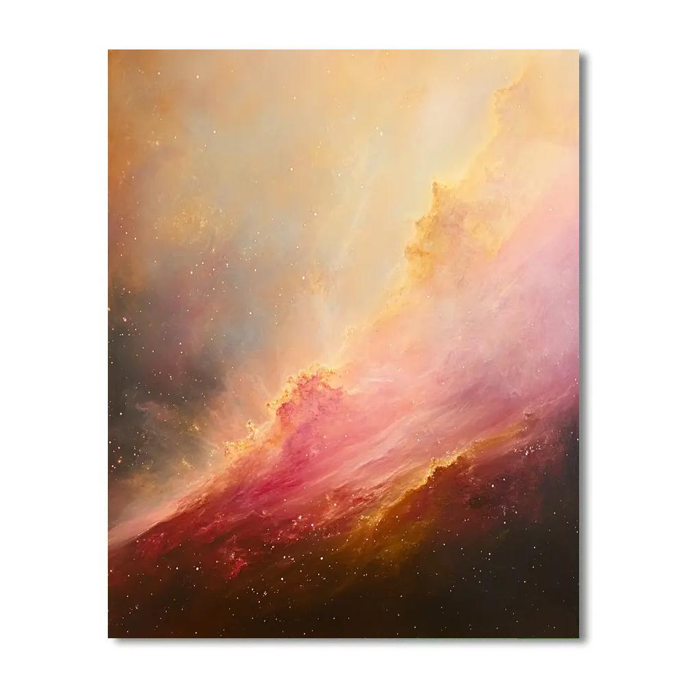 Edgar Degas Inspired Nebulae As Whispering Color Fields paint by number