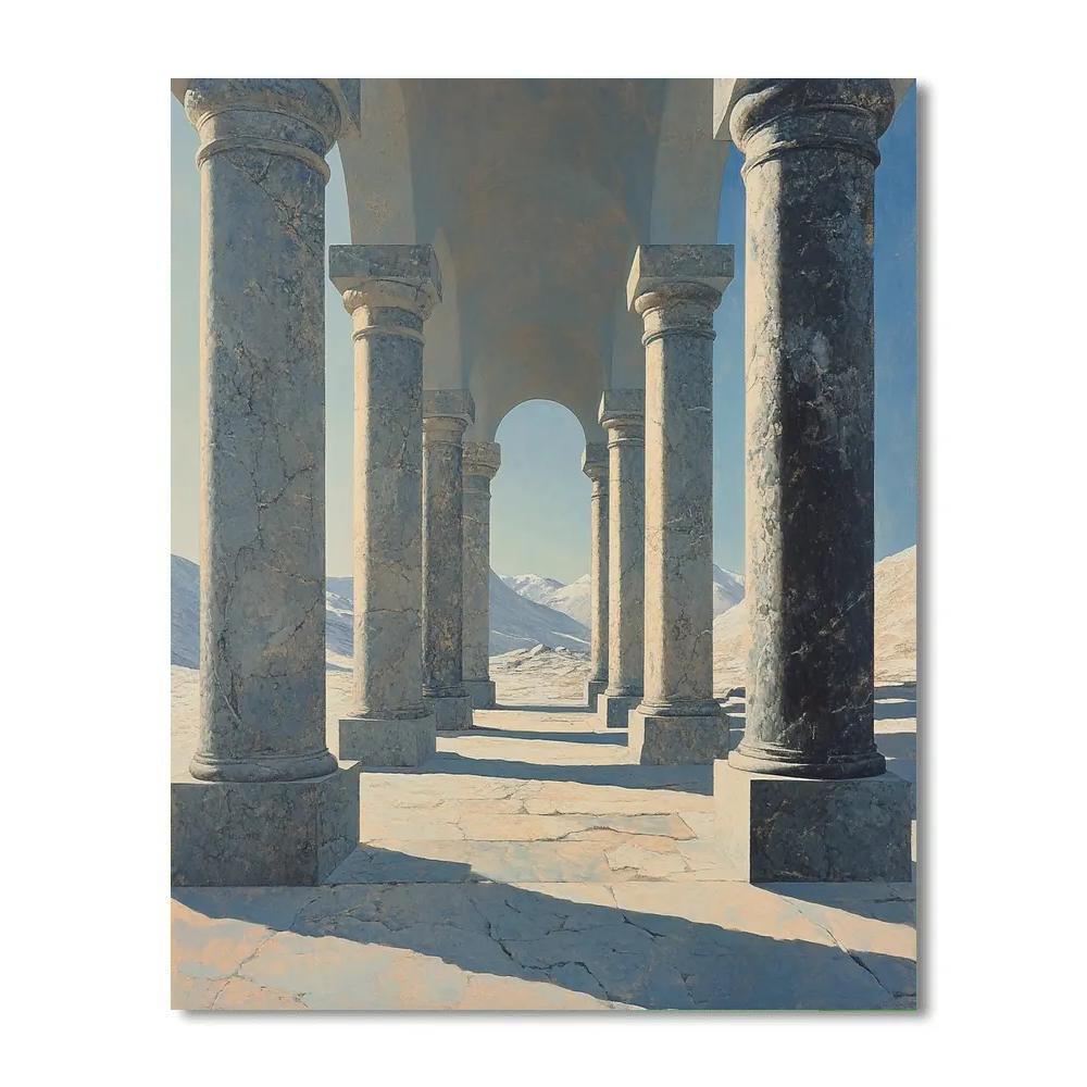 Michelangelo Inspired Lunar Basalt Garden Paint by numbers kits