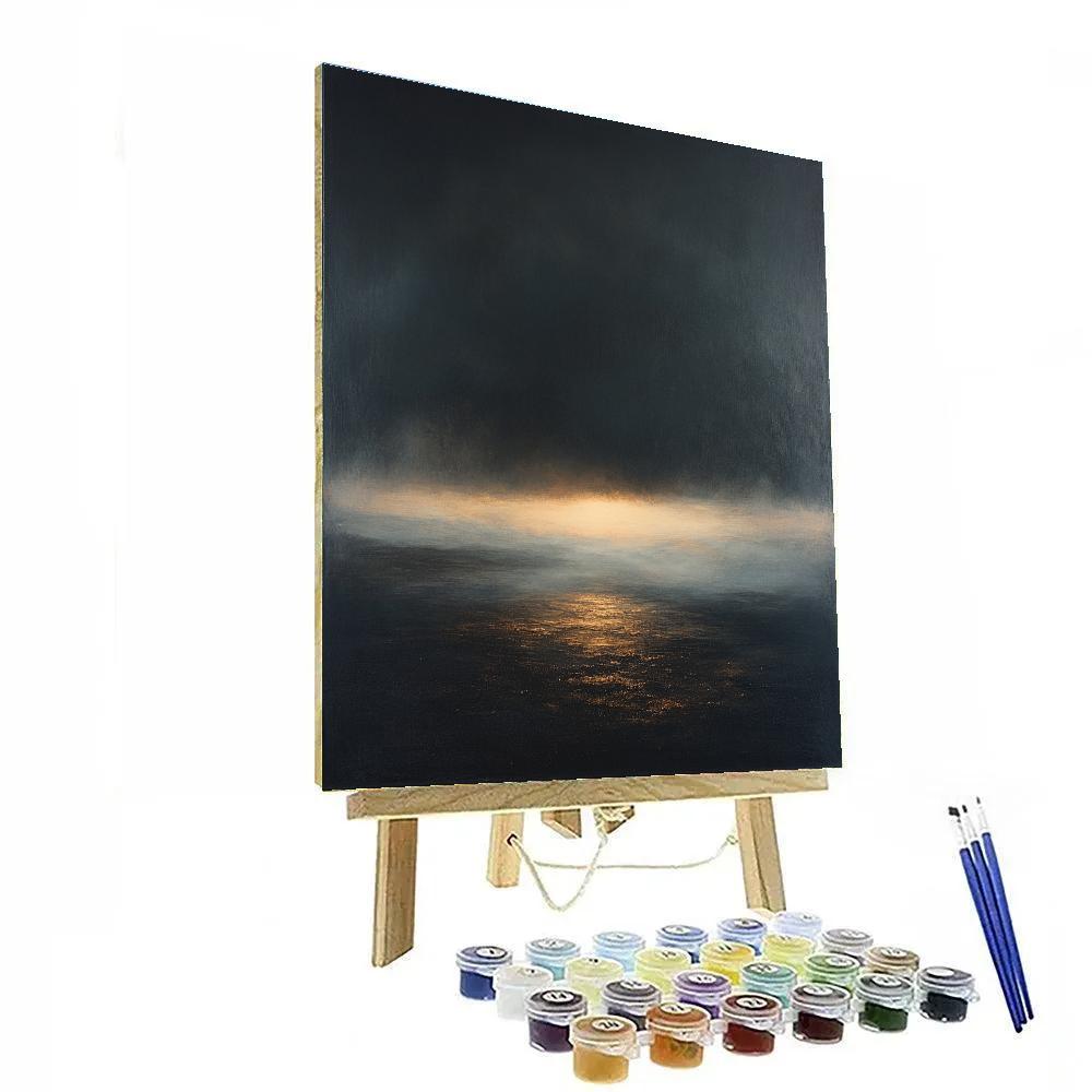 Caravaggio Inspired Luminous Fog Boundary Over Dark Earth Paint by numbers kits