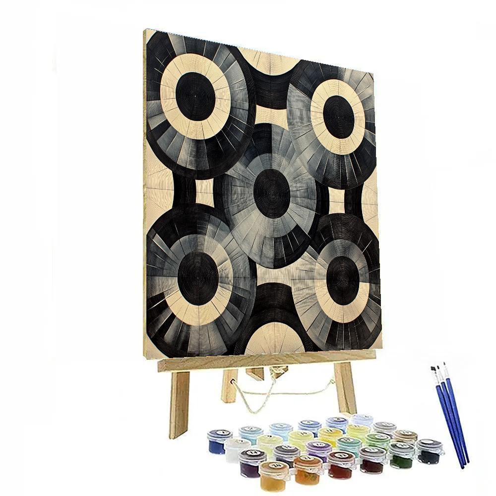 M.C. Escher Inspired Tessellation Of Event Horizons Numbered painting kits