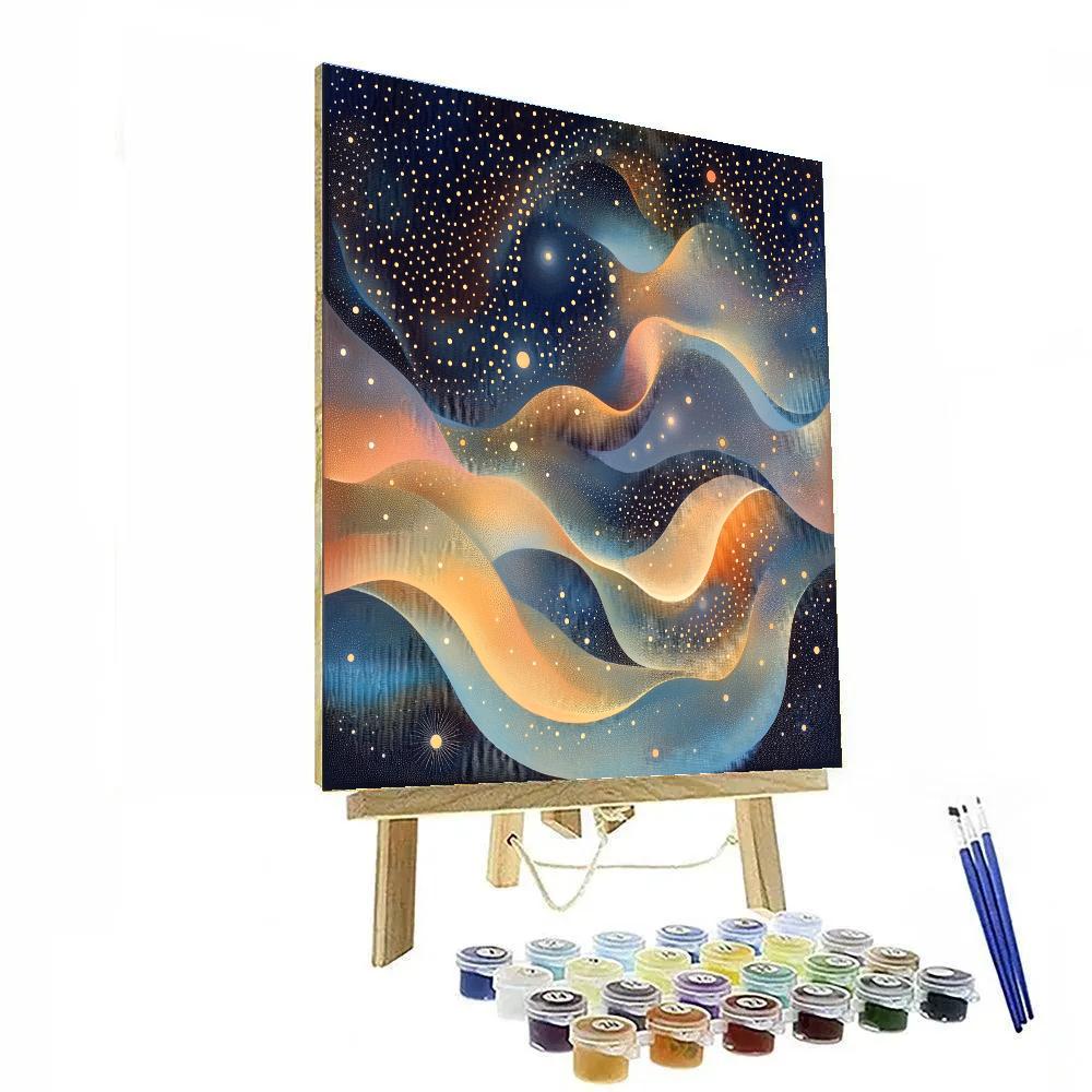 Georges Seurat Inspired Chromatic Time Dilation Gradient Map Painting by numbers kit