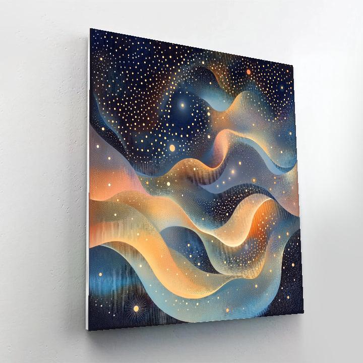Georges Seurat Inspired Chromatic Time Dilation Gradient Map Painting by numbers kit