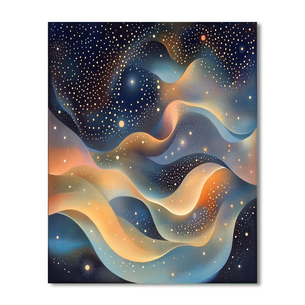 Georges Seurat Inspired Chromatic Time Dilation Gradient Map Painting by numbers kit