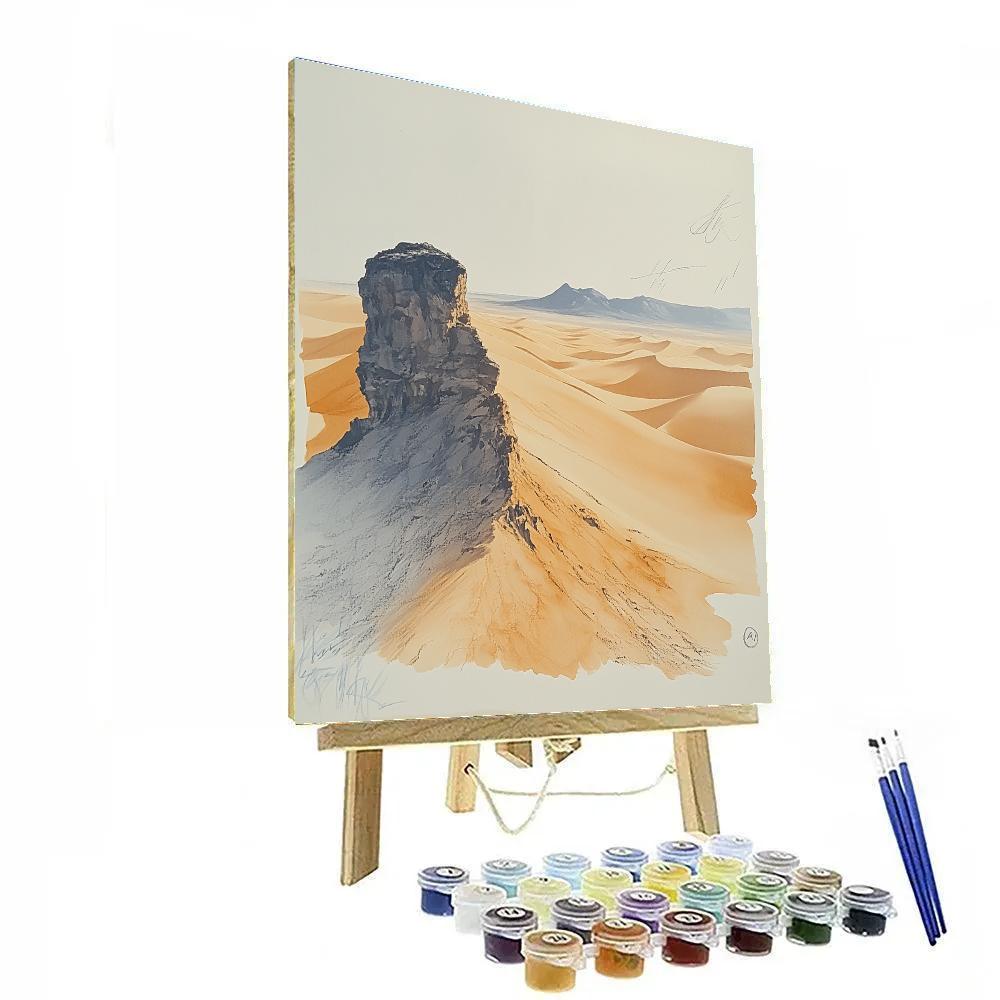 Leonardo Da Vinci Inspired Desert Wind Equations Numbered painting kits