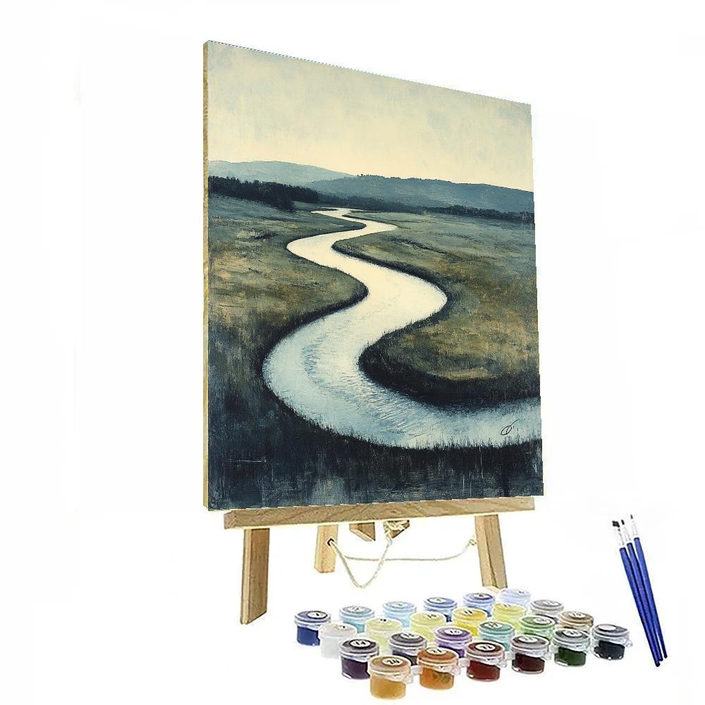Leonardo Da Vinci Inspired River Memory Meanders paint by number