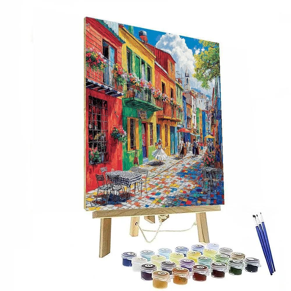 La Boca Caminito Colorful Street Buenos Aires Argentina Numbered painting kits