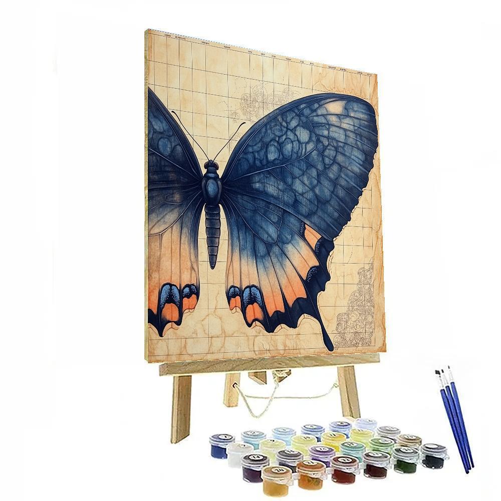 Leonardo Da Vinci Inspired Butterfly Wing Nebula Pattern Paint by numbers kits