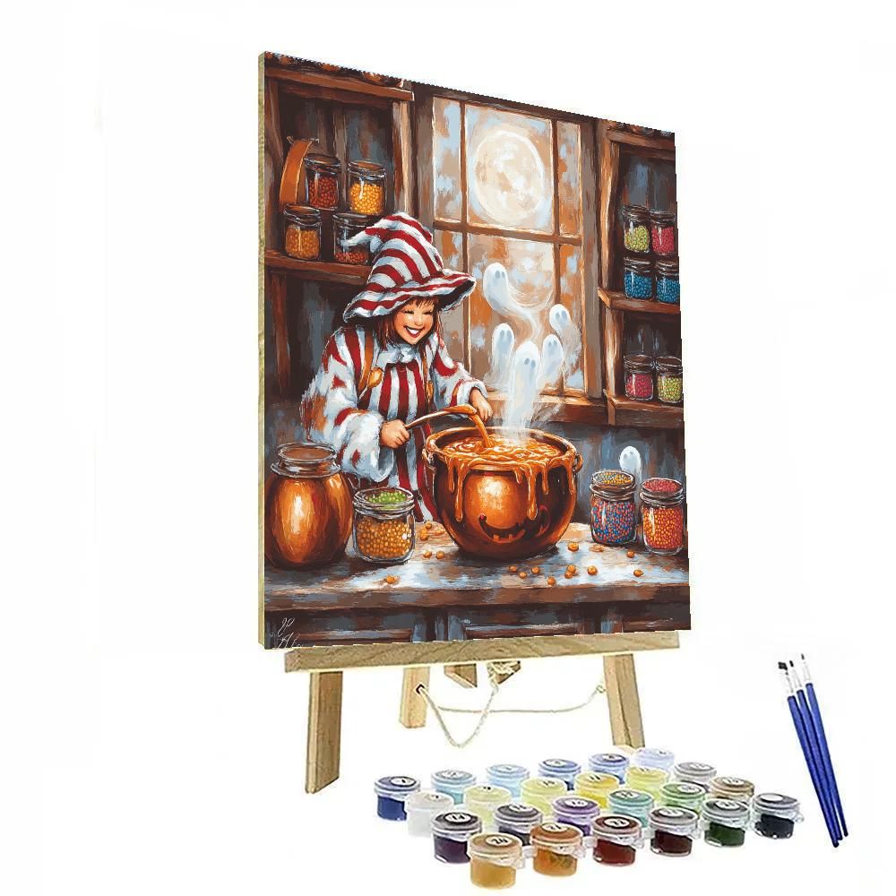 Haunted Candy Maker In Sugar Fog painting number kit