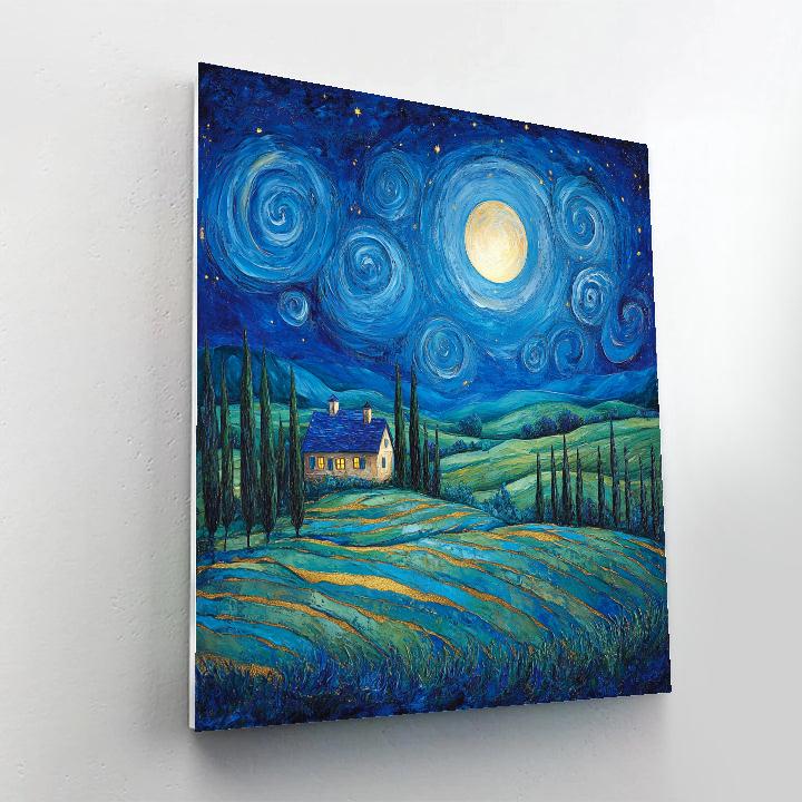 Van Gogh Inspired Starry Countryside Paint by numbers art