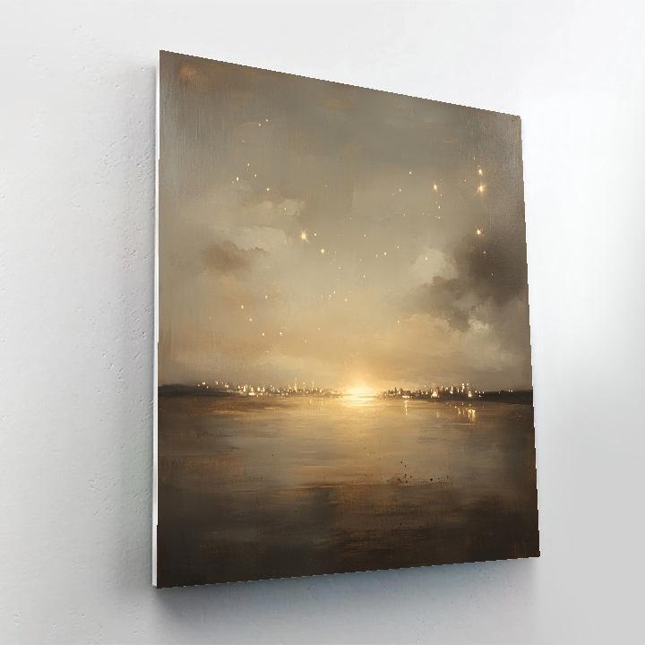 Leonardo Da Vinci Inspired Silent Citylights Atmosphere paint by numbers