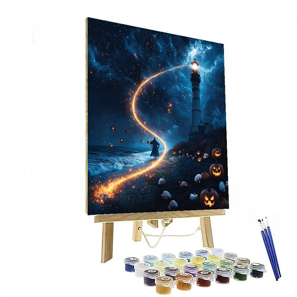 Spooky Lighthouse On The Astral Shore DIY paint by numbers