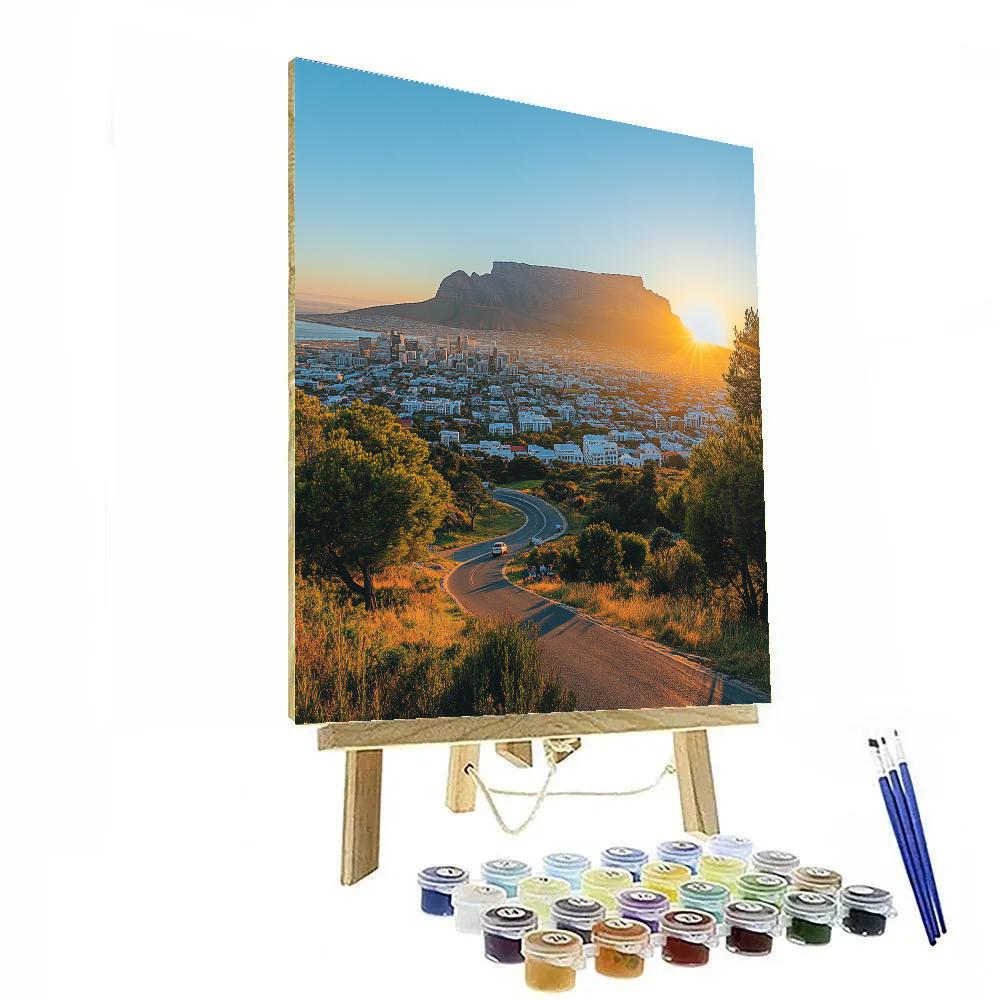 Table Mountain View From Signal Hill Cape Town South Africa paint by color