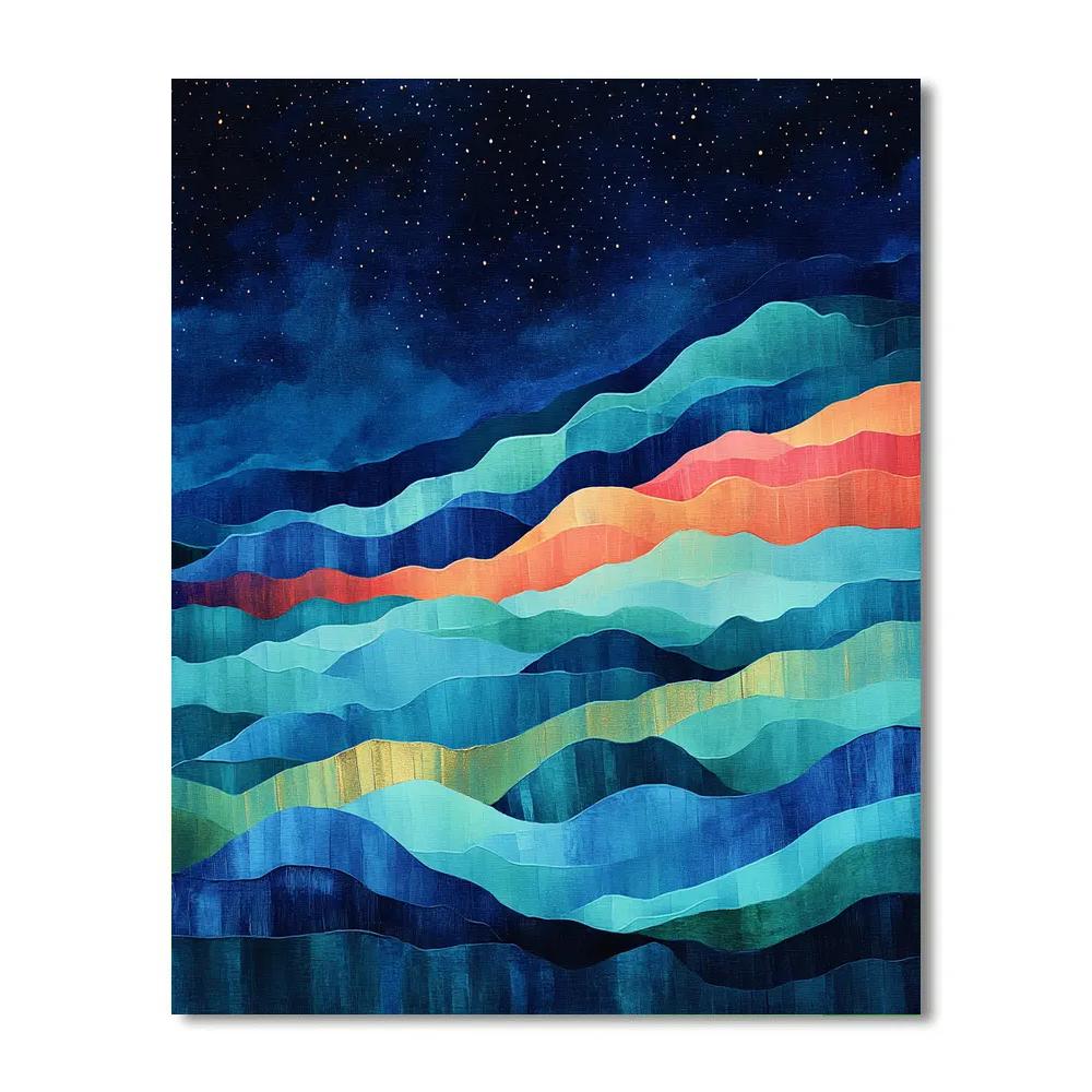 Paul Cézanne Inspired Prismatic Nebula Terraces paint by color