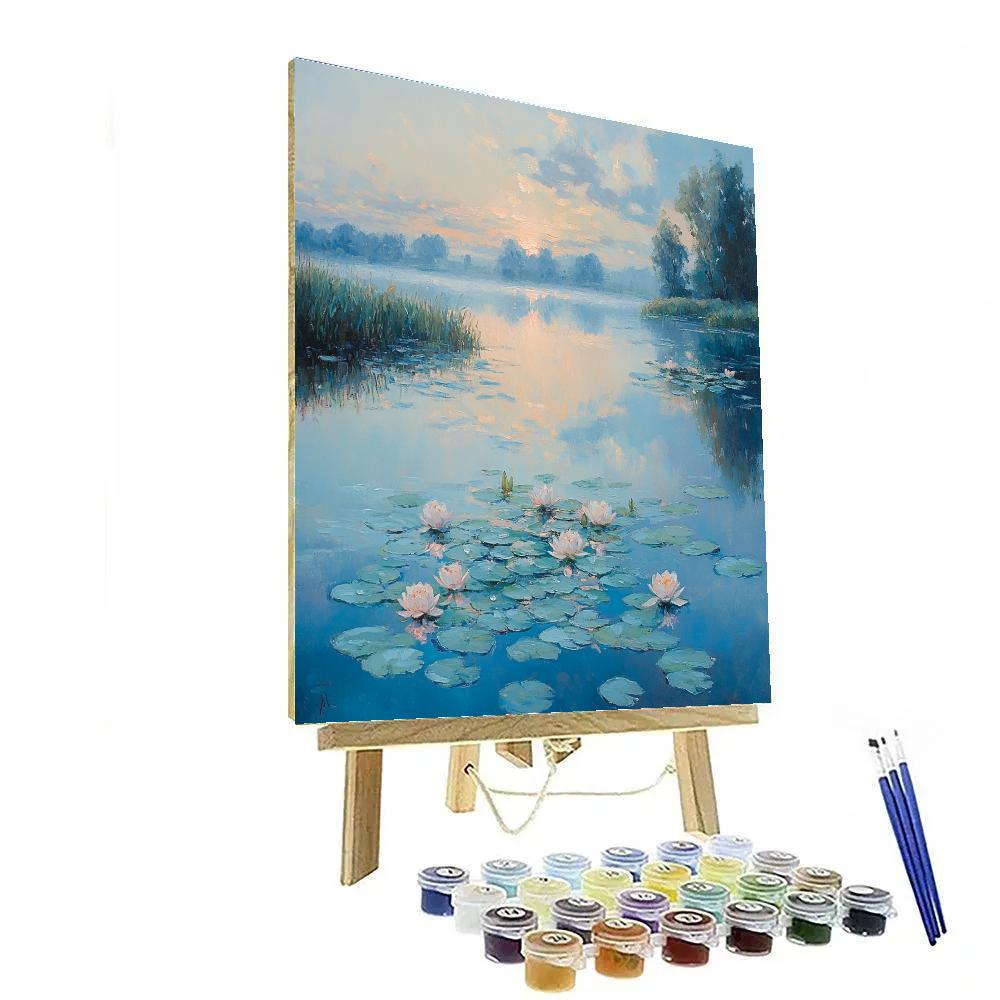 Claude Monet Inspired Dawn Over Silent Waterlily Pond Painting by numbers kit