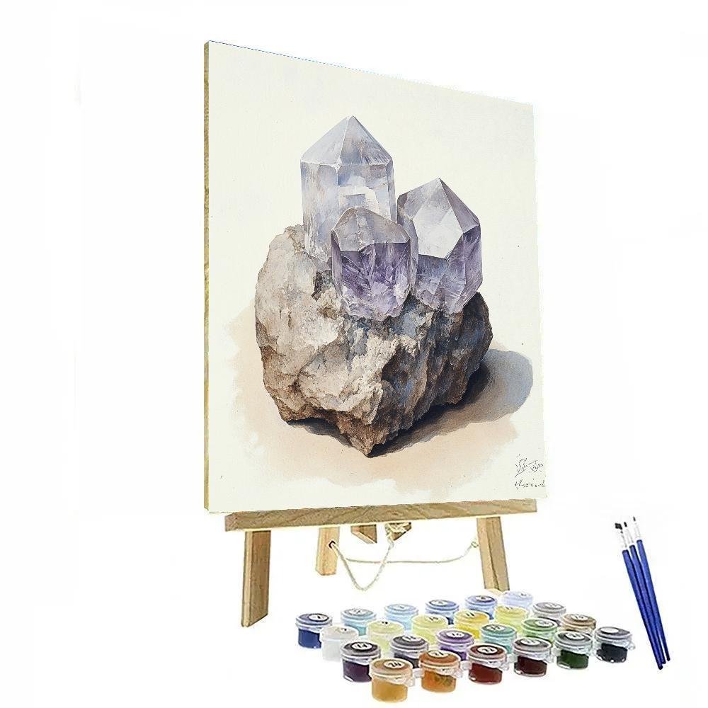 Leonardo Da Vinci Inspired Mountain Crystal Anatomy Paint by numbers art
