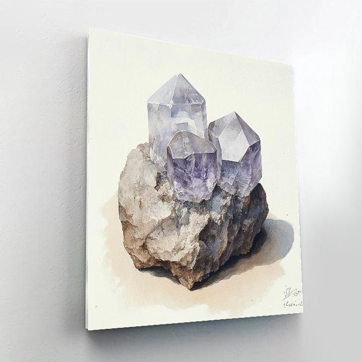 Leonardo Da Vinci Inspired Mountain Crystal Anatomy Paint by numbers art