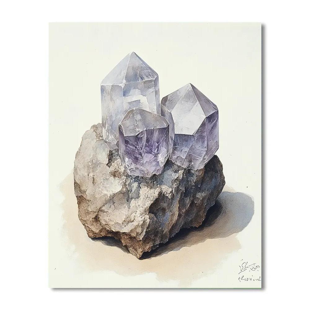 Leonardo Da Vinci Inspired Mountain Crystal Anatomy Paint by numbers art