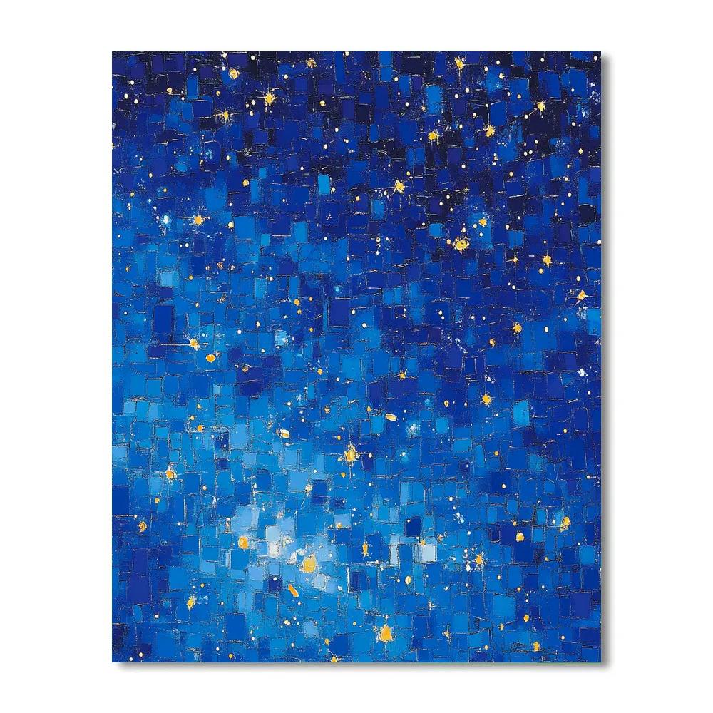 Paul Cézanne Inspired Constellation Mosaic In Atmospheric Depth paint by number
