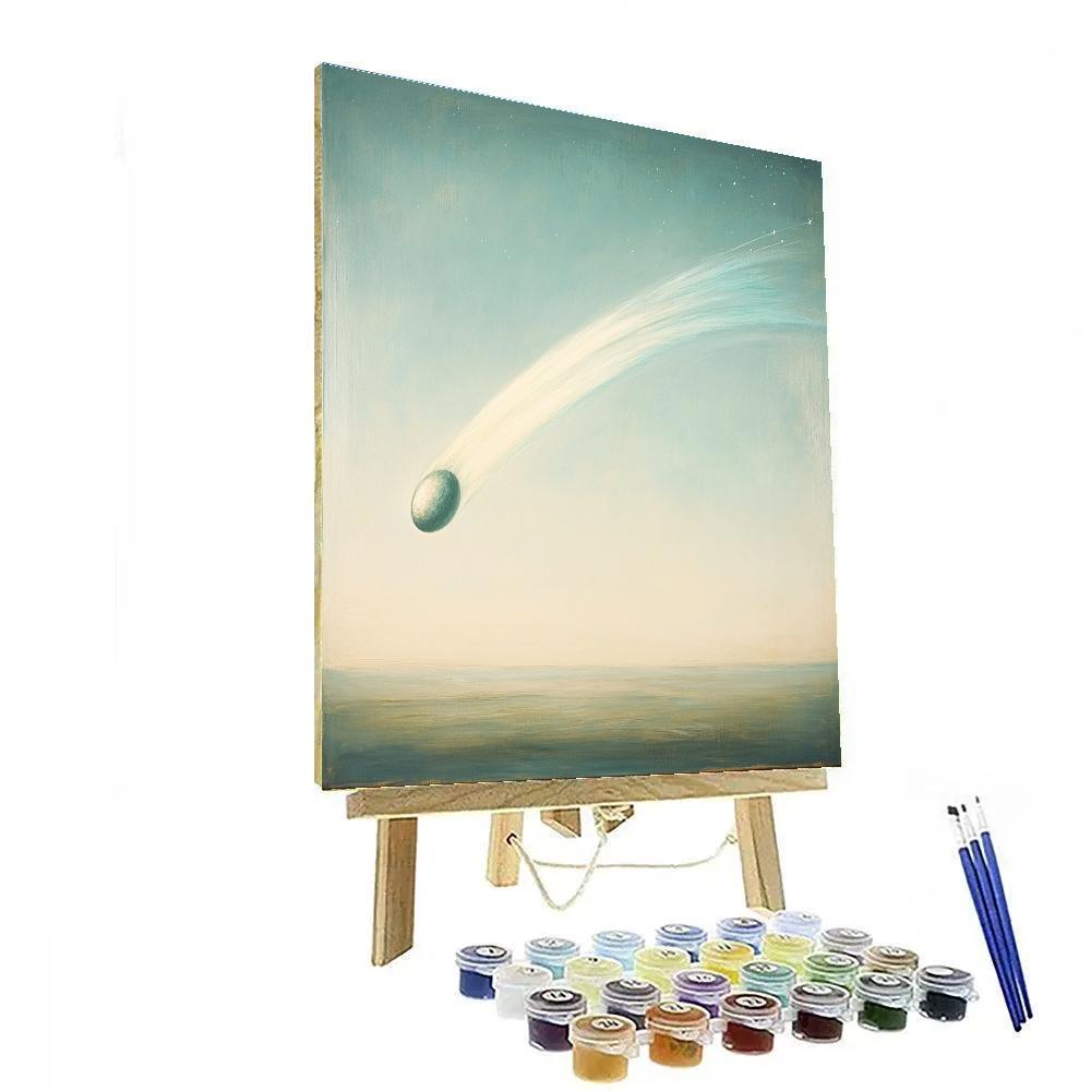 Leonardo Da Vinci Inspired Comet Tail Calligraphy paint by numbers