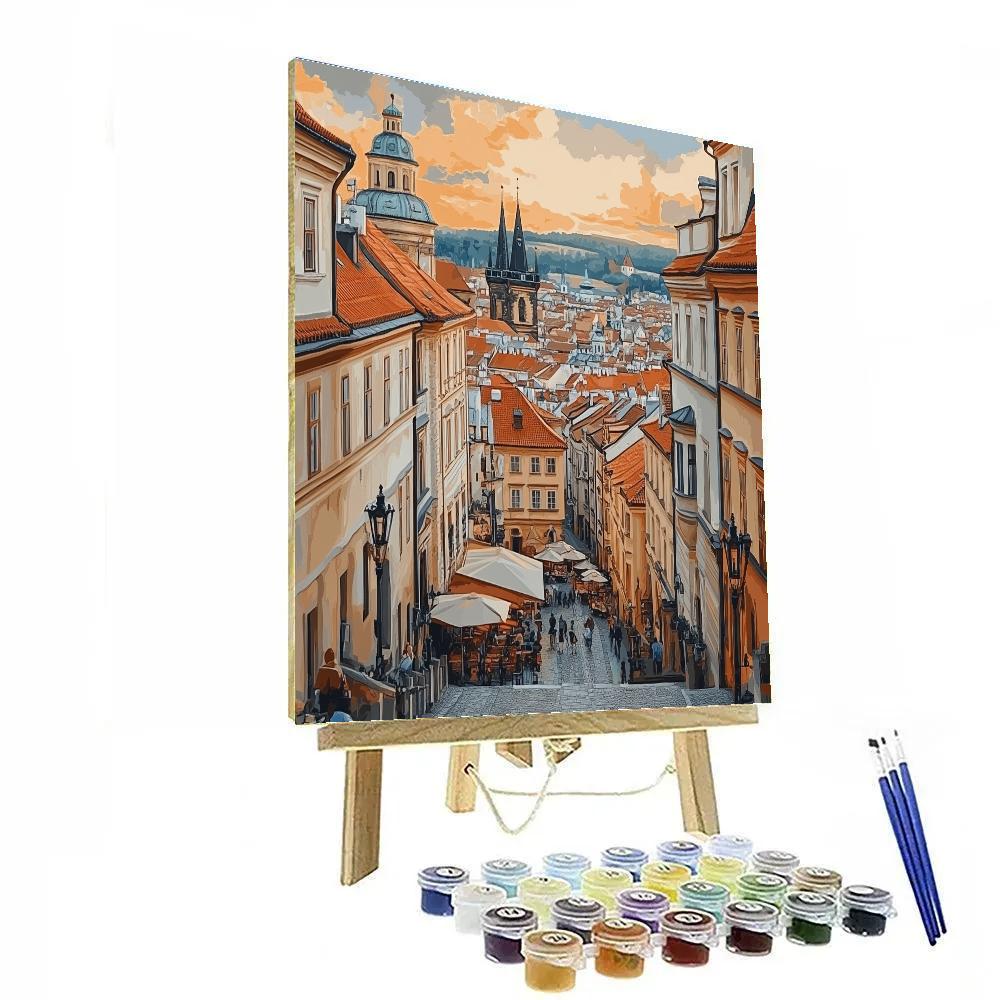 Old Town Rooftops View Prague Czech Republic Paint by numbers art