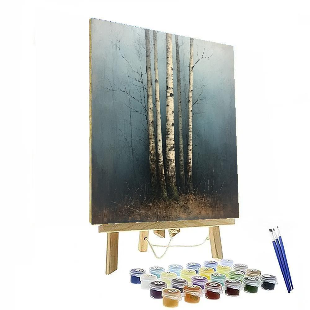 Leonardo Da Vinci Inspired Forest Fog Study Paint by numbers kits