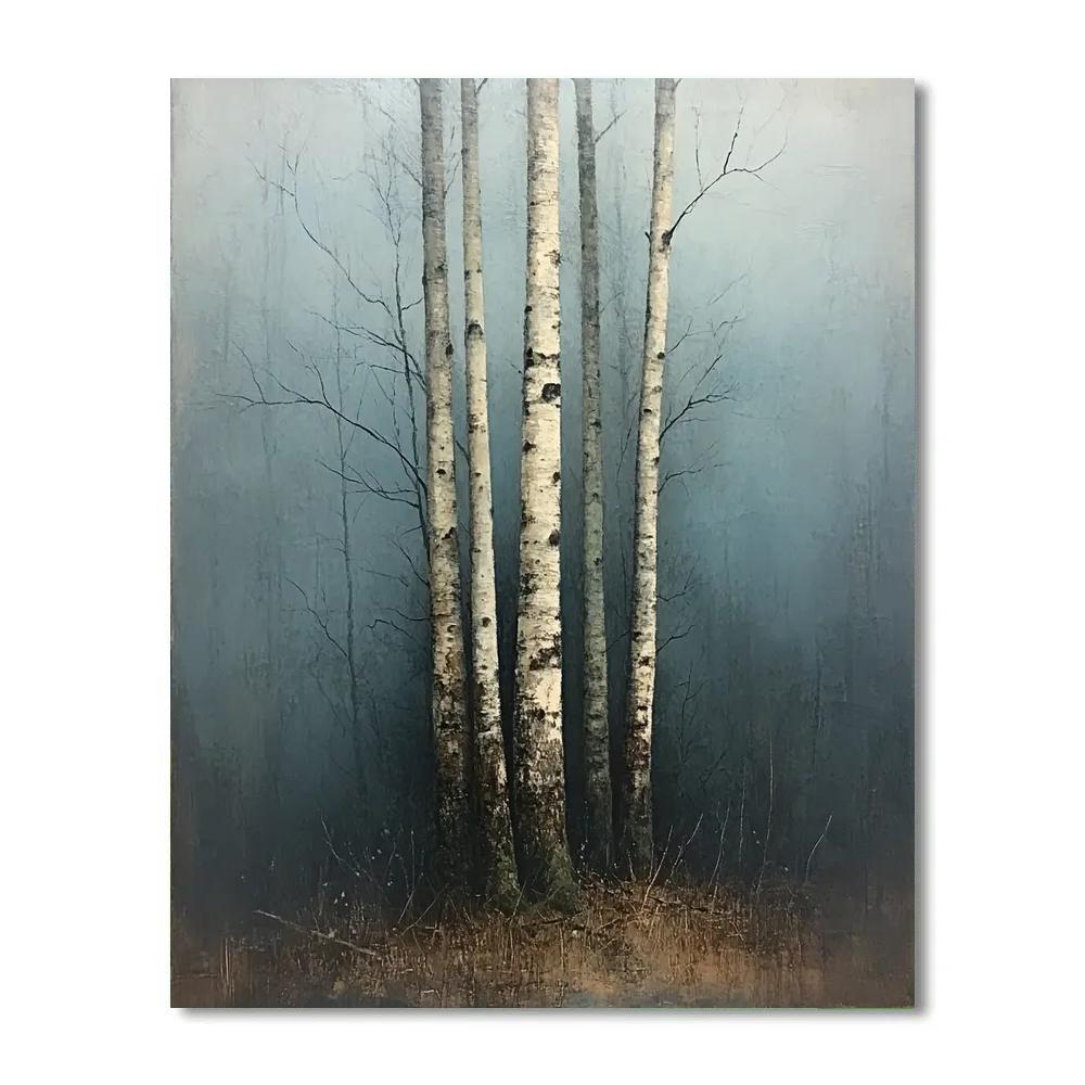 Leonardo Da Vinci Inspired Forest Fog Study Paint by numbers kits