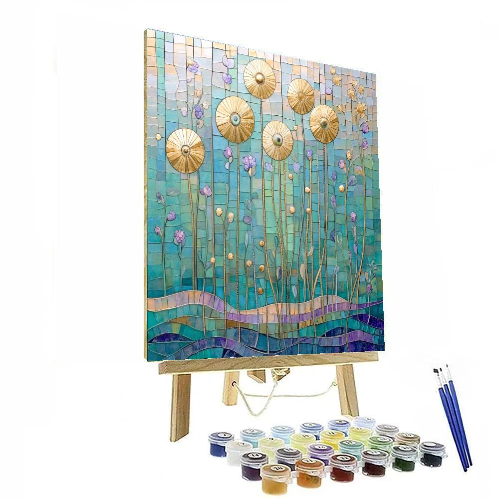 Gustav Klimt Inspired Garden Of Silent Echoes painting number kit