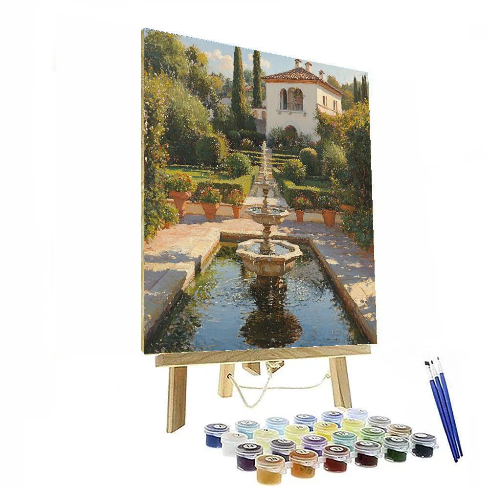 Raphael Inspired Serene Madonna And Garden Paint by numbers art