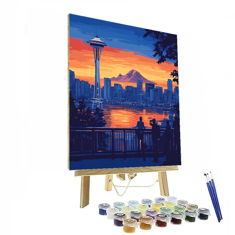 Kerry Park View Of Downtown Seattle United States paint by numbers