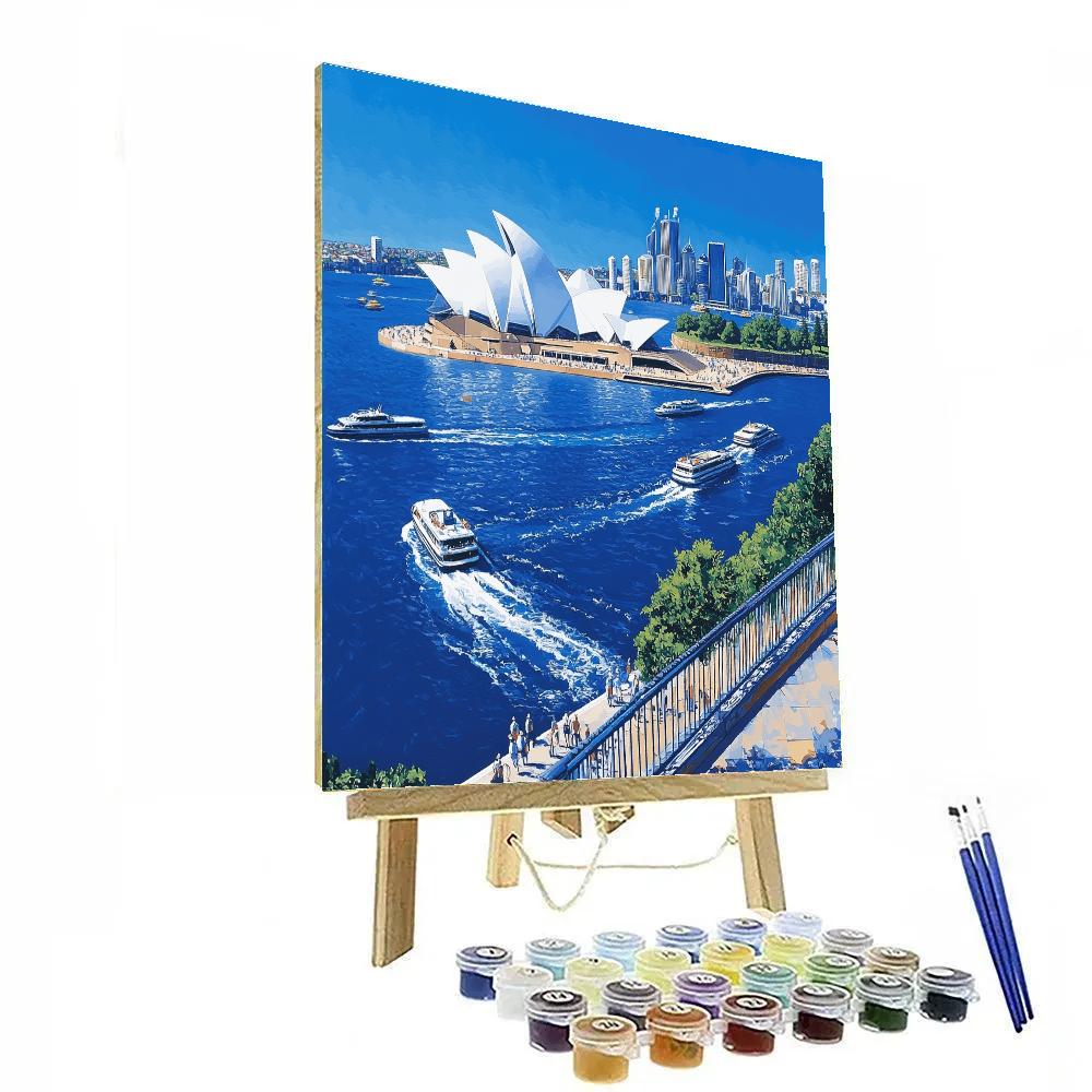 Harbor And Opera House Skyline Sydney Australia Paint by numbers art
