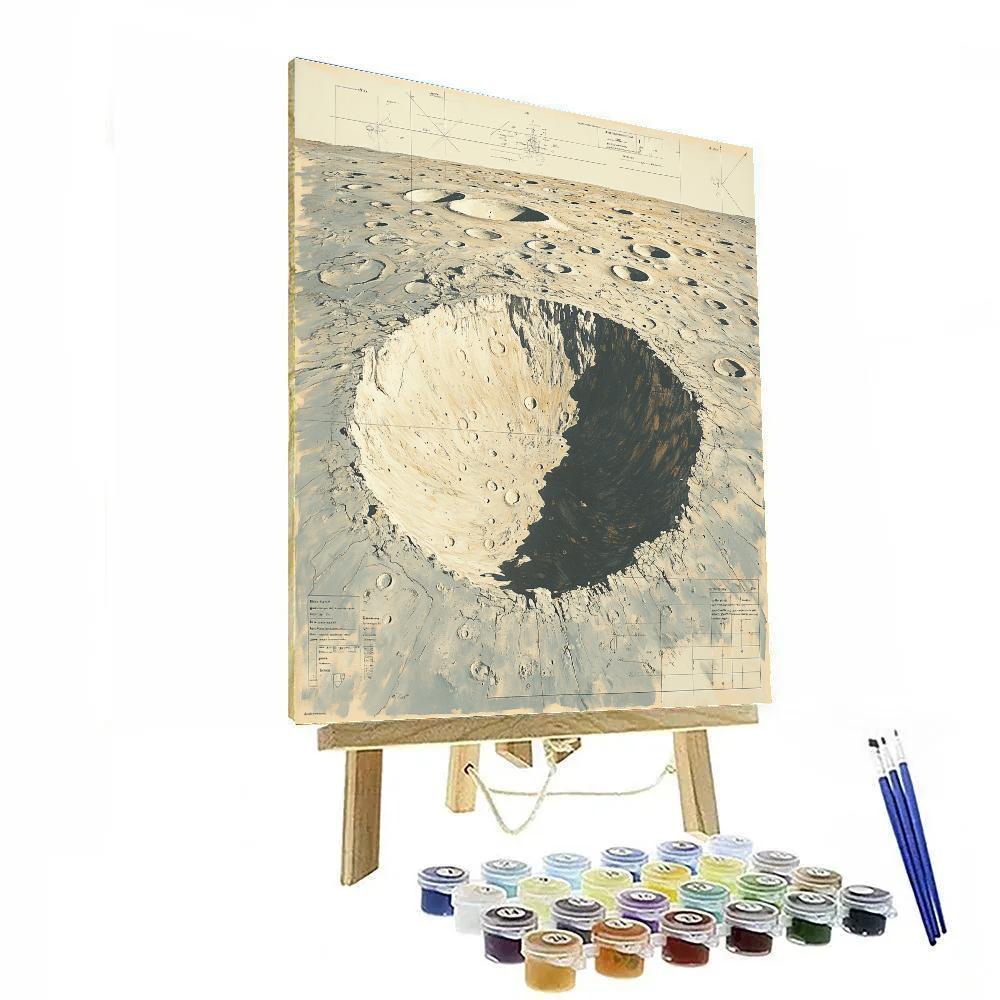 Leonardo Da Vinci Inspired Lunar Garden Of Craters DIY paint by numbers