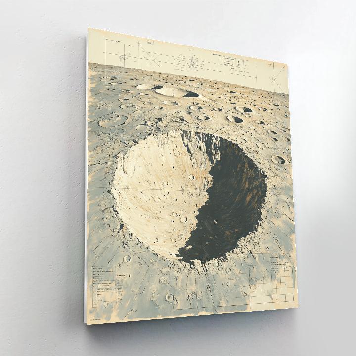Leonardo Da Vinci Inspired Lunar Garden Of Craters DIY paint by numbers
